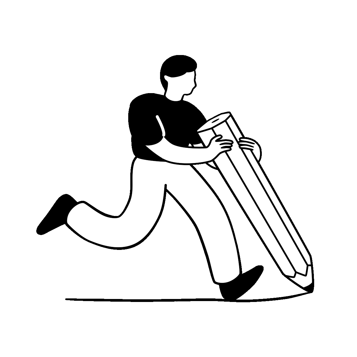 Man Runs and Draws Path GIF (1)